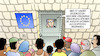 Cartoon: EU-Aussenposten (small) by Harm Bengen tagged eu,europa,flüchtlinge,migration,lager,geschlossen,ablehnung,aussenposten,mauer,harm,bengen,cartoon,karikatur