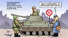 Cartoon: EU-Polizeitruppe (small) by Harm Bengen tagged poroschenko,ukraine,russland,separatisten,panzer,krieg,kampf,idee,eu,europa,friedenstruppen,polizeitruppe,polizei,politesse,falsch,parken,gegenliebe,pufferzone,halteverbot,harm,bengen,cartoon,karikatur