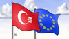 Cartoon: EU-Türkei-Eiszeit (small) by Harm Bengen tagged eu,europa,türkei,eiszeit,schneeflocke,kristall,fahne,flagge,harm,bengen,cartoon,karikatur