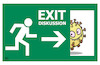 Cartoon: Exit aus Omikron (small) by Harm Bengen tagged exit,ausgang,lockerung,omikron,corona,harm,bengen,cartoon,karikatur