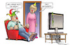 Cartoon: Fast geschafft (small) by Harm Bengen tagged fasching,fastnacht,karneval,tv,harm,bengen,cartoon,karikatur