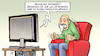 Cartoon: Fastenzeit 2021 (small) by Harm Bengen tagged beginn,fastenzeit,ostern,verzichten,entbehrungen,wut,tv,sessel,corona,harm,bengen,cartoon,karikatur