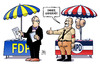 Cartoon: FDP und NPD (small) by Harm Bengen tagged fdp,npd,verbot,verbotsantrag,bundestag,bundesregierung,bundesrat,bverfg,bundesverfassungsgericht,rechtsradikalismus,faschisten,dummheit,verbieten,partei,parteienverbot,wahl,wahlkampf,kamerad,harm,bengen,cartoon,karikatur