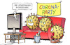 Cartoon: Feiern bei Covids (small) by Harm Bengen tagged lockerungen,tv,sekt,feiern,party,corona,coronavirus,ansteckung,pandemie,epidemie,krankheit,schaden,harm,bengen,cartoon,karikatur