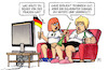 Cartoon: FIFA-Frauen-WM 2019 (small) by Harm Bengen tagged fifa,frauen,wm,mangel,tattoos,undercuts,tv,fussball,harm,bengen,cartoon,karikatur