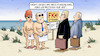 Cartoon: Fleischlabel (small) by Harm Bengen tagged fkk,fleischlabel,kennzeichnungspflicht,tierhaltung,strand,urlaub,label,bio,bundestag,harm,bengen,cartoon,karikatur