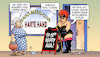 Cartoon: Flughafen-Qual (small) by Harm Bengen tagged flughafen,qual,geschäft,knippelmeier,susemil,sado,maso,club,sm,sex,kunden,flughäfen,quälen,streik,ryanair,ferienzeit,urlaubszeit,harm,bengen,cartoon,karikatur