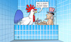 Cartoon: Frankreich-U-Boote (small) by Harm Bengen tagged loriot,gallischer,hahn,uncle,sam,sicherheitspakt,badewanne,china,usa,gb,uk,frankreich,australien,uboot,indopazifik,harm,bengen,cartoon,karikatur