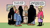 Cartoon: Frauenquoten-Überprüfung (small) by Harm Bengen tagged frauenquote,frauen,gleichberechtigung,überprüfung,leyen,schröder,merkel,wirtschaft,dax,konzerne,führung,führungsetage,aufsichtsrat,vorstand