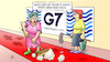 Cartoon: G7-Teppich (small) by Harm Bengen tagged g7,roter,teppich,cornwall,gb,uk,putzfrauen,gipfel,trump,flecken,harm,bengen,cartoon,karikatur