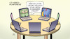 Cartoon: G7-Videokonferenz (small) by Harm Bengen tagged g7,videokonferenz,laptops,abstand,trump,merkel,computer,internet,corona,coronavirus,ansteckung,pandemie,epidemie,krankheit,schaden,harm,bengen,cartoon,karikatur