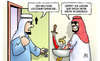 Cartoon: Gabriel in Arabien (small) by Harm Bengen tagged deutscher,wirtschaftsminister,gabriel,waschen,haende,unschuld,blut,saebel,saudi,arabien,abu,dhabi,katar,menschenrechte,waffenexporte,harm,bengen,cartoon,karikatur