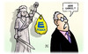 Cartoon: Gabriels Edeka-Klage (small) by Harm Bengen tagged wirtschaftsminister,gabriel,edeka,rewe,kaisers,tengelmann,klage,gericht,justitia,ministererlaubnis,kartellamt,fusion,harm,bengen,cartoon,karikatur