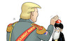 General Trump drückt den Knopf.