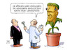 Cartoon: Genschere (small) by Harm Bengen tagged genschere,crispr,eugh,urteil,gentechnologie,pflanzen,forschung,forscher,lebensmittel,frankenstein,harm,bengen,cartoon,karikatur