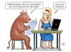 Cartoon: Google-Rekordstrafe (small) by Harm Bengen tagged rekordstrafe,milliarden,nullen,zahl,google,googeln,eu,europa,wettbewerbsbehörde,online,shopping,stier,laptop,harm,bengen,cartoon,karikatur