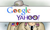 Cartoon: Google-Yahoo-NSA (small) by Harm Bengen tagged google,yahoo,email,abhören,unter,freunden,guardian,washington,post,edward,snowden,europa,usa,grossbritannien,staatschefs,obama,nsa,gchq,geheimdienst,überwachung,merkel,mobiltelefon,handy,spionage,regierung,harm,bengen,cartoon,karikatur