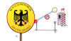 Cartoon: Grenztestkontrollen (small) by Harm Bengen tagged grenztestkontrollen,grenze,grenzschild,tests,corona,adler,spritze,schlagbaum,kontrollen,harm,bengen,cartoon,karikatur