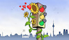 Cartoon: Grün und Ampel (small) by Harm Bengen tagged grüne,spd,fdp,berlin,liebe,herzen,sonnenblume,sondierungen,bundestagswahl,ergebnis,regierungsbildung,koalition,bundeskanzler,vorsondierungen,koalitionsverhandlungen,ampel,harm,bengen,cartoon,karikatur