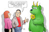 Cartoon: Grüne Doppelspitze (small) by Harm Bengen tagged grüne,doppelspitze,parteitag,wahl,habeck,baerbock,bengen,cartoon,karikatur