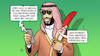 Cartoon: Grüne und Saudis (small) by Harm Bengen tagged direktschalte,baerbock,aussenpolitik,aussenministerin,handy,mohammed,bin,salman,grüne,waffenlieferungen,rüstung,parteitag,jemen,krieg,blut,harm,bengen,cartoon,karikatur