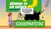 Cartoon: Grüne Zustimmung (small) by Harm Bengen tagged grüne,zustimmung,sonderparteitag,parteitag,leitantrag,antrag,roth,künast,trittin,basis,sprengstoff,bombe,sprengkraft,atom,atomstrom,atomkraft,kernkraft,ausstieg