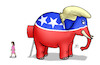 Cartoon: Haley steigt aus (small) by Harm Bengen tagged haley,gop,vorwahlen,usa,trump,elefant,harm,bengen,cartoon,karikatur