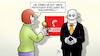 Cartoon: Hannover-Messe 2023 (small) by Harm Bengen tagged menschliche,künstliche,intelligenz,ki,auslaufmodell,roboter,interview,hannover,messe,arbeitsplatz,harm,bengen,cartoon,karikatur