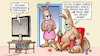 Cartoon: Hase hat Urlaub (small) by Harm Bengen tagged rki,hochrechnungen,ostern,osterhase,urlaub,corona,inzidenzzahlen,tv,harm,bengen,cartoon,karikatur