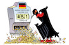 Cartoon: Haushaltsüberschuss 2018 (small) by Harm Bengen tagged haushaltsüberschuss,halbjahr,2018,spielautomat,bundesadler,geld,steuern,einnahmen,harm,bengen,cartoon,karikatur