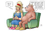 Cartoon: Heisse Phase (small) by Harm Bengen tagged heisse,phase,europawahlkampf,stier,kalt,harm,bengen,cartoon,karikatur