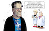 Cartoon: Hirntod mit Frischzellen (small) by Harm Bengen tagged hirntod,frischzellen,macron,diagnose,arzt,krankenschwester,frankenstein,monster,nato,maas,harm,bengen,cartoon,karikatur