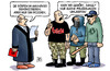 Cartoon: Hooligan-Demo (small) by Harm Bengen tagged verwaltungsgericht,hannover,polizeiwagen,demonstration,kundgebung,hooligans,nazis,gewalt,salafisten,islamismus,harm,bengen,cartoon,karikatur