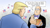 Cartoon: INAUGURATION (small) by Harm Bengen tagged inauguration trump amtseinführung bibel smartphone schören schwur präsident usa harm bengen cartoon karikatur