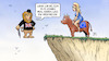 Cartoon: Johnson-Ultimatum (small) by Harm Bengen tagged johnson,ultimatum,deal,fallen,abgrund,löwe,eu,europa,stier,uk,gb,brexit,verhandlungen,harm,bengen,cartoon,karikatur