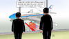 Cartoon: Kaiser von China (small) by Harm Bengen tagged kaiser,china,xi,trump,staatsbesuch,flugzeug,airforce,one,roter,teppich,harm,bengen,cartoon,karikatur