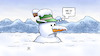 Cartoon: Kalter Schneemann (small) by Harm Bengen tagged kalter,schneemann,winter,berge,harm,bengen,cartoon,karikatur