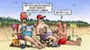 Cartoon: Kaltgestellt (small) by Harm Bengen tagged deutscher,botschafter,deutschland,aussenpolitik,türkei,kaltgestellt,strand,hitze,sommer,meer,urlaub,harm,bengen,cartoon,karikatur