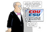 Cartoon: Kanzlerinnen-Umtausch (small) by Harm Bengen tagged kanzlerin,cdu,csu,fraktion,nachrüsten,umtauschen,kosten,umtauschprämie,software,updates,scheuer,diesel,umrüstungen,automobilindustrie,abgasskandal,harm,bengen,cartoon,karikatur