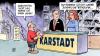 Cartoon: Karstadt (small) by Harm Bengen tagged karstadt,arcandor,metro,galeria,kaufhof,verkaufen,übernahme,kredit,schulden,guttenberg,wirtschaftsminister,testkäufer,jugendliche,quelle,schickedanz,wirtschaft,kaufhaus,sparschwein