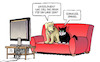 Cartoon: Katerlonien (small) by Harm Bengen tagged katerlonien,land,schnauze,spaniel,hund,katze,katalonien,spanien,konflikt,harm,bengen,cartoon,karikatur