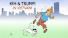 Cartoon: Kim und Trumpi (small) by Harm Bengen tagged kim,trumpi,tim,struppi,herge,comic,vietnam,usa,nordkorea,trump,harm,bengen,cartoon,karikatur