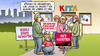 Cartoon: Kita-Streik (small) by Harm Bengen tagged windel,eltern,vater,streik,kita,kindergarten,soziale,berufe,aufwerten,bessere,eingruppierung,gewerkschaft,warnstreik,verdi,harm,bengen,cartoon,karikatur