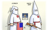 Cartoon: KKK vorher-nachher (small) by Harm Bengen tagged vorher,nachher,before,after,kukluxklan,kkk,donald,trump,präsident,wahl,usa,clinton,harm,bengen,cartoon,karikatur