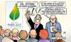 Cartoon: Klima-Papier (small) by Harm Bengen tagged co2,papier,94,milliarden,entwicklungslaender,subentionen,fossile,energien,iwf,studie,pressekonferenz,gipfel,klimagipfel,paris,cop,harm,bengen,cartoon,karikatur