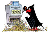 Cartoon: Krisengewinner (small) by Harm Bengen tagged griechenland,krise,schulden,zinsen,staatsanleihen,gewinne,bundesadler,spielautomat,spielen,gluecksspiel,geld,harm,bengen,cartoon,karikatur