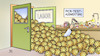 Cartoon: Labor-Auslastung (small) by Harm Bengen tagged pcr,test,auswertung,labor,auslastung,corona,welle,wissenschaftler,überlastung,tür,harm,bengen,cartoon,karikatur