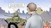 Cartoon: Lauterbach in Ukraine (small) by Harm Bengen tagged lauterbach,corona,masken,russen,panzer,besuch,russland,ukraine,krieg,harm,bengen,cartoon,karikatur