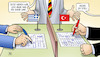 Cartoon: Maas vermittelt (small) by Harm Bengen tagged maas,spielen,schiffe,versenken,mittelmeer,bodenschätze,erdgas,öl,türkei,griechenland,militär,manöver,harm,bengen,cartoon,karikatur