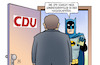 Cartoon: Masken-Sonderermittler (small) by Harm Bengen tagged masken,sonderermittler,spd,cdu,laschet,haustuer,batman,maskenaffäre,corona,harm,bengen,cartoon,karikatur